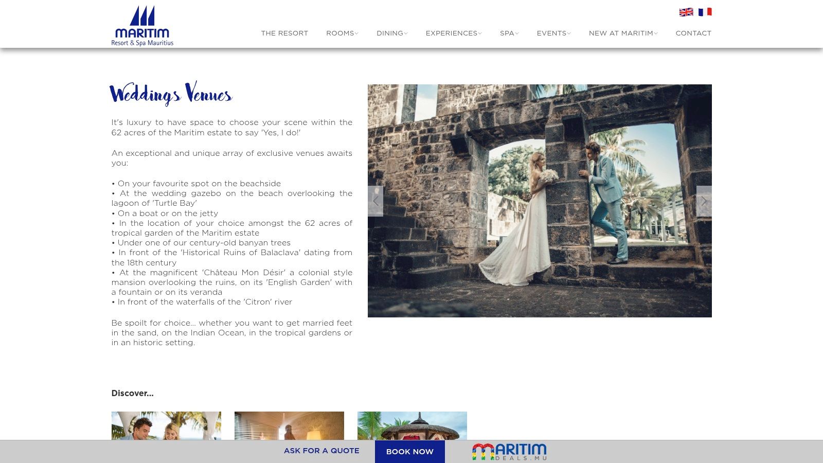 Maritim Resort & Spa Mauritius – Wedding Venues