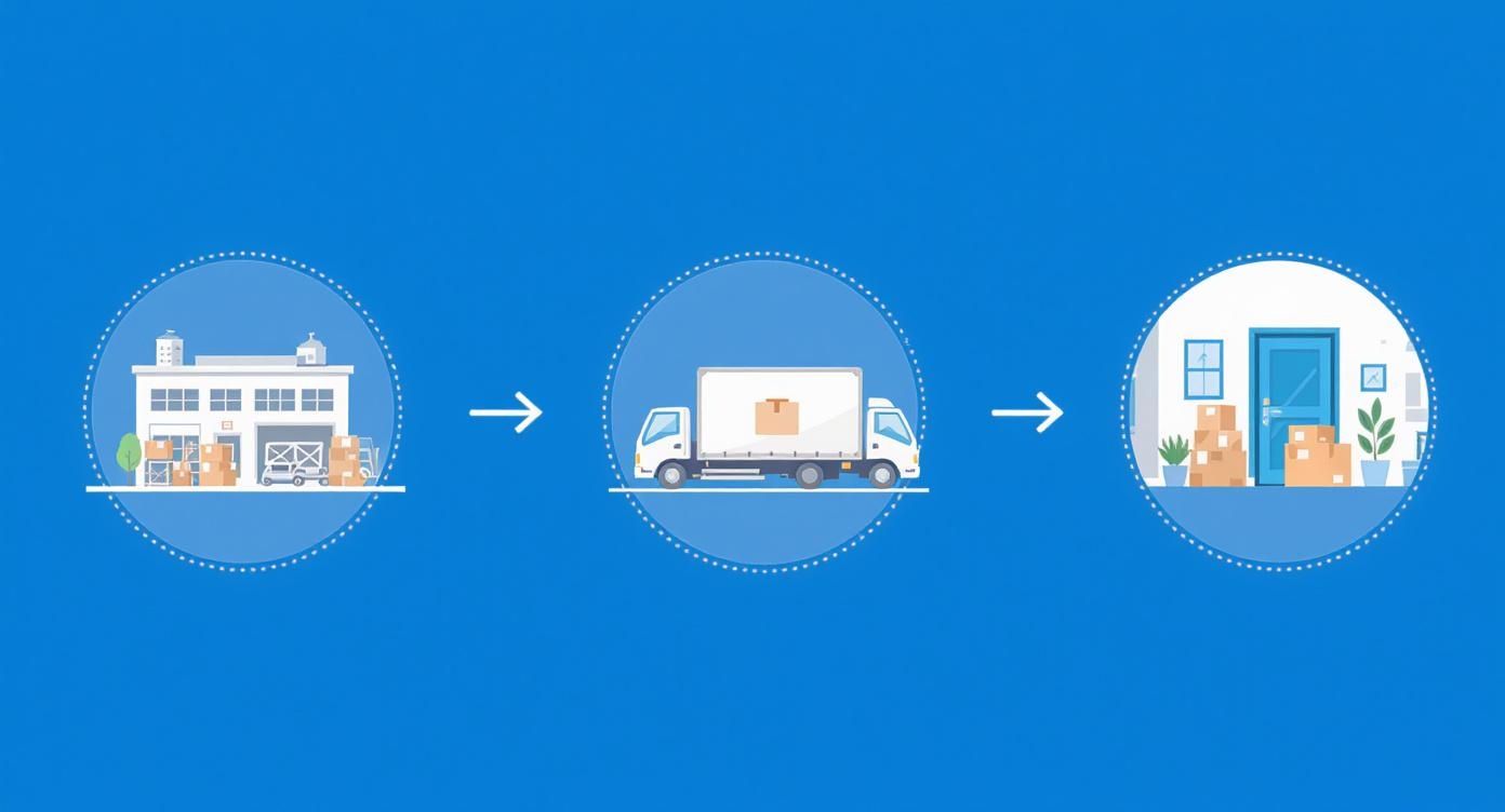 Infographic about o que significa em rota de entrega