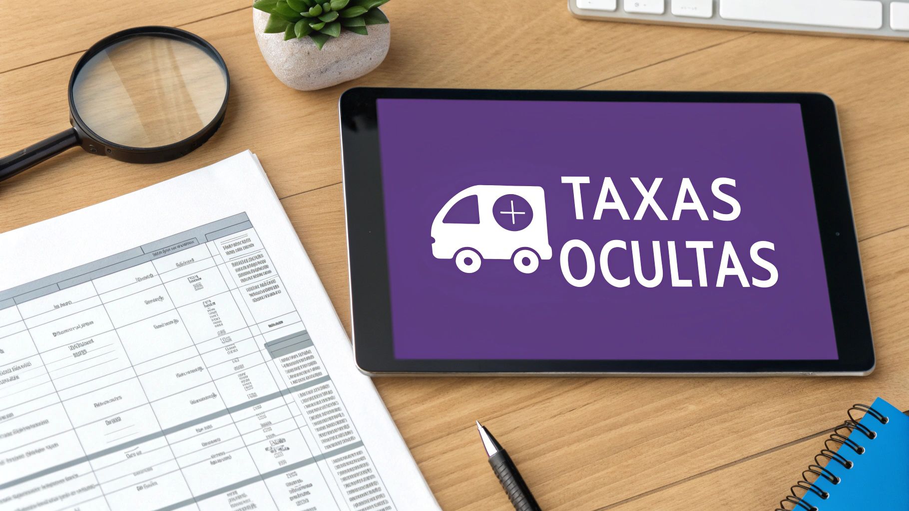 Uma pessoa usando uma calculadora em uma mesa com caixas de papelão e um notebook, simbolizando o cálculo de frete.