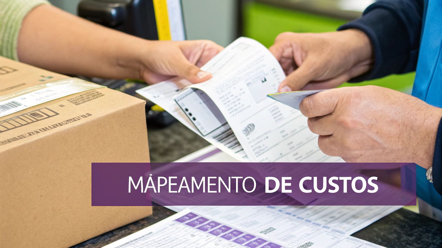 Pessoa analisando dados em um computador com gráficos de logística