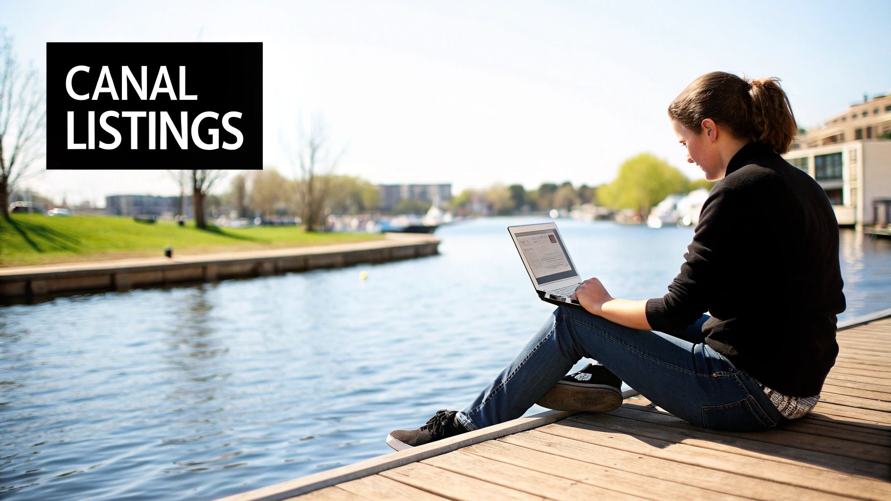 Aerial view of a canal house listing in Mandurah
