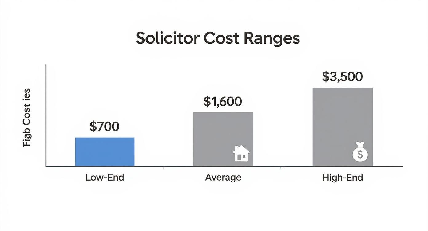 Infographic about cost of solicitor to sell house