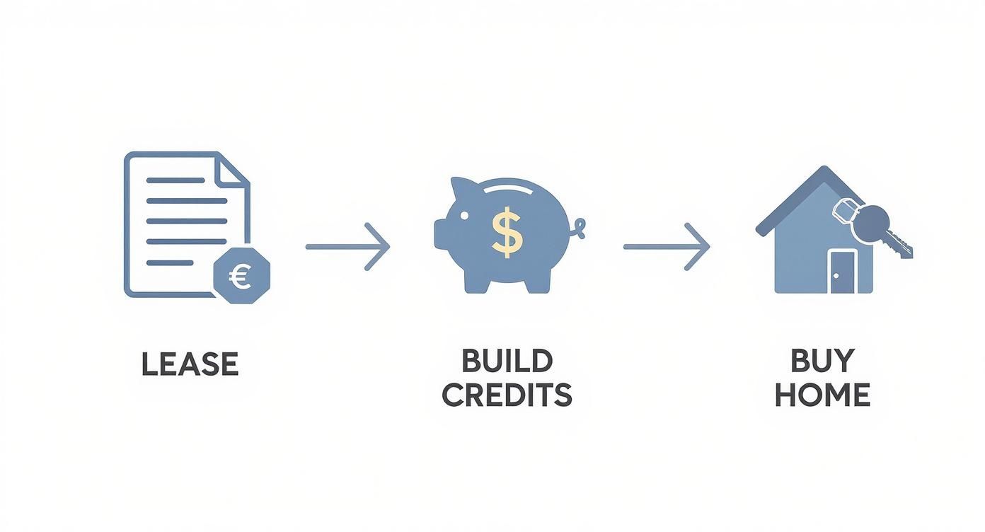 Infographic about rent to buy scheme