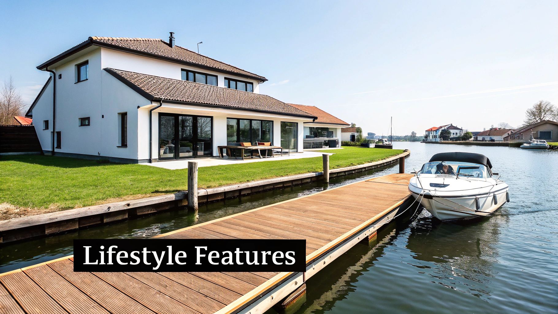 Aerial view of canal house in Mandurah