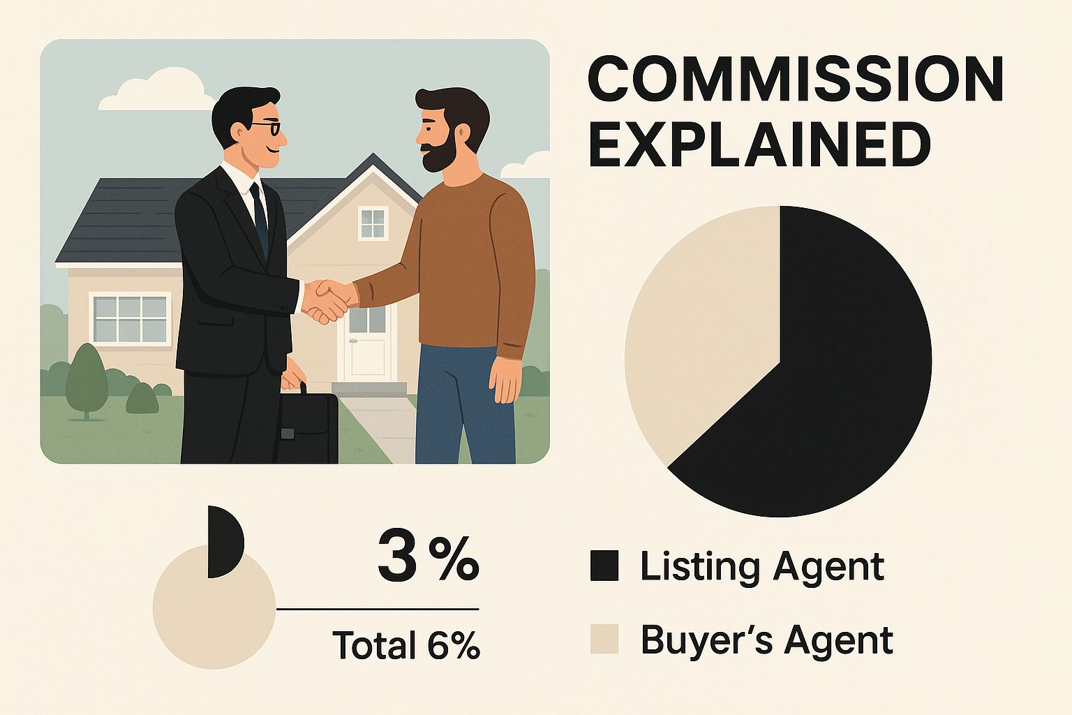 Infographic about real estate commission costs