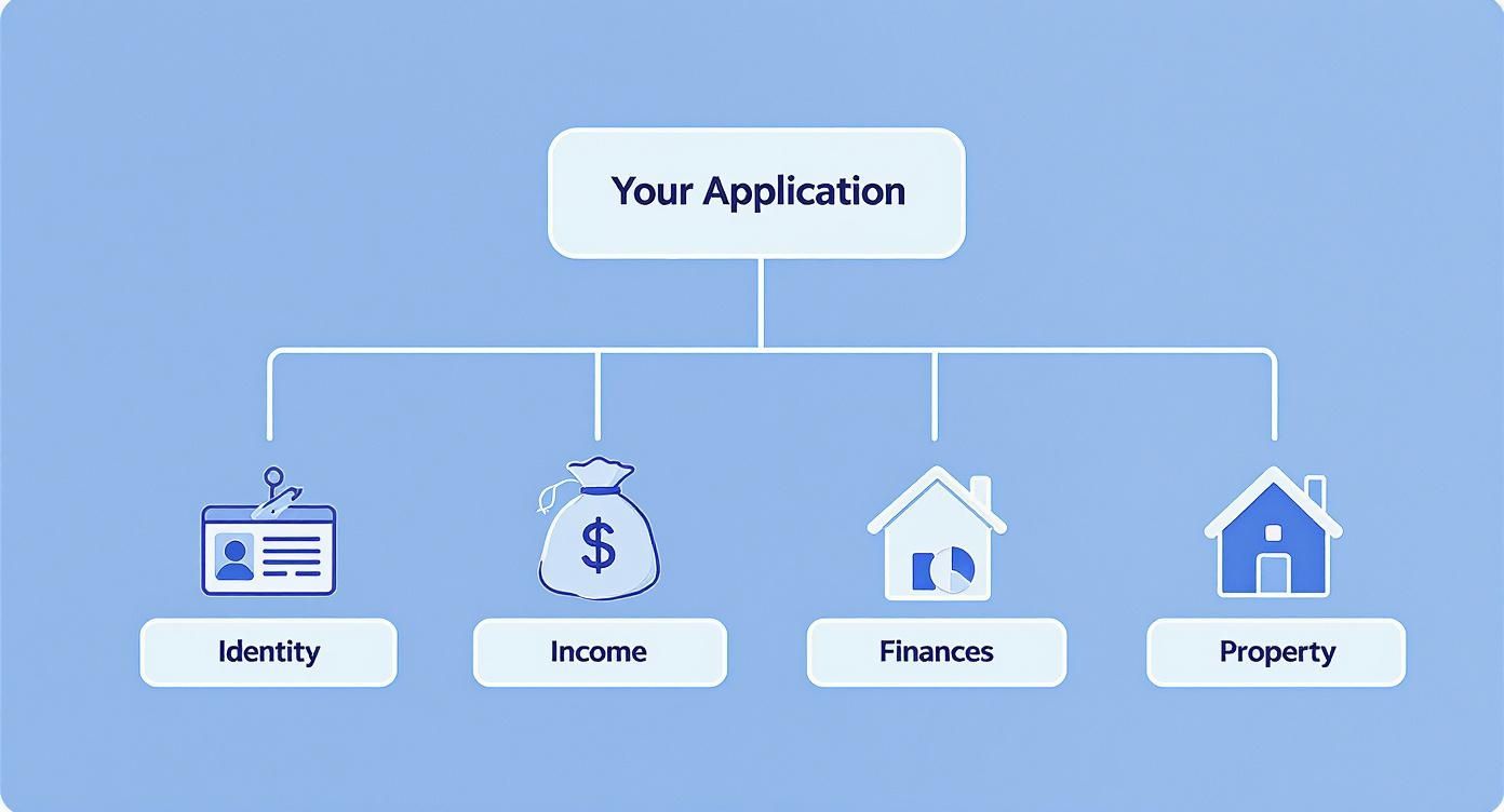 Infographic about what do i need for a mortgage loan