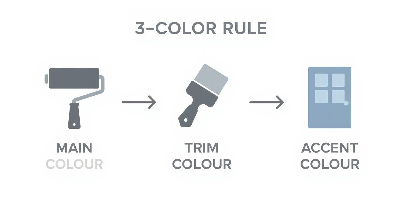 Infographic about exterior painting colours