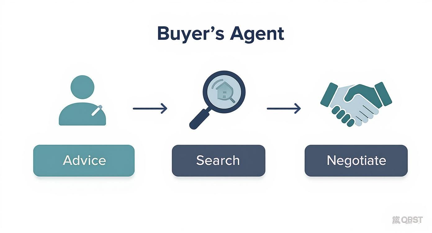 Infographic about what is a buyer's agent