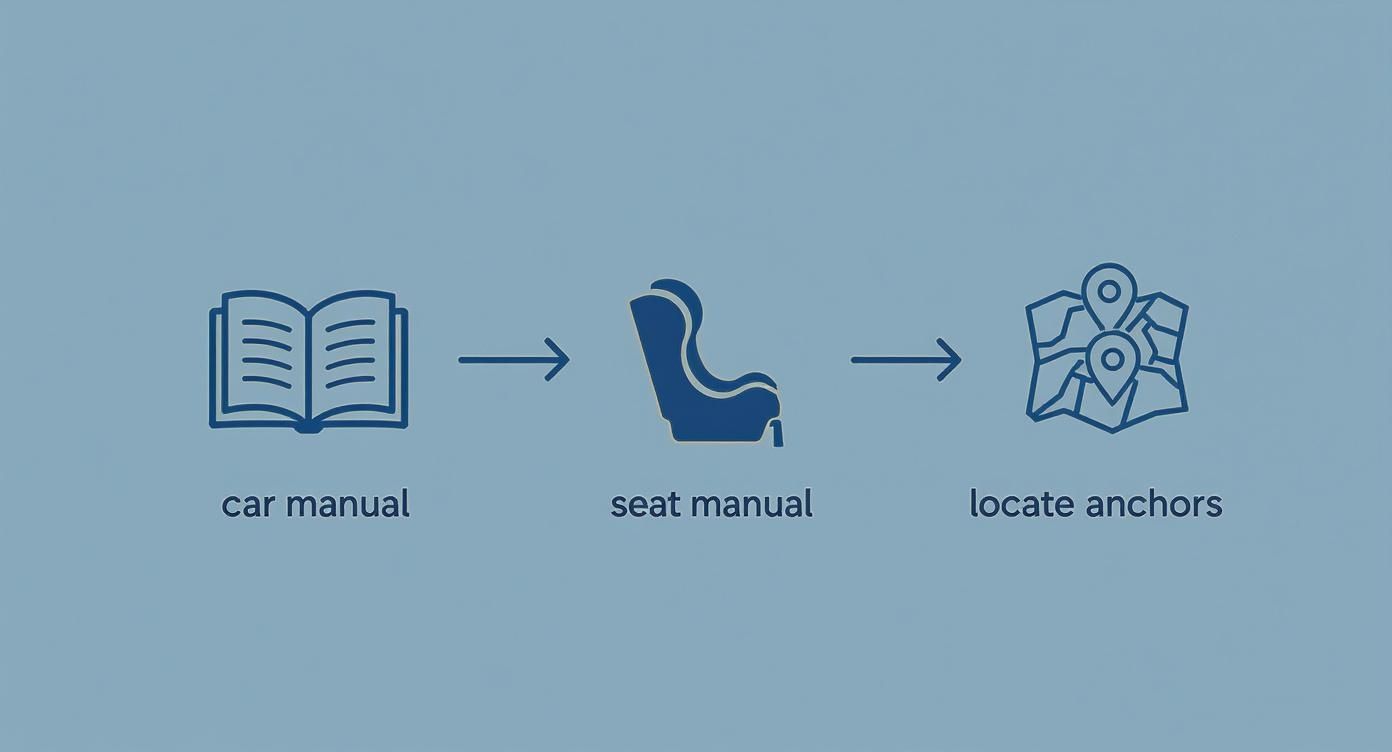 Infographic about car seat installation tips