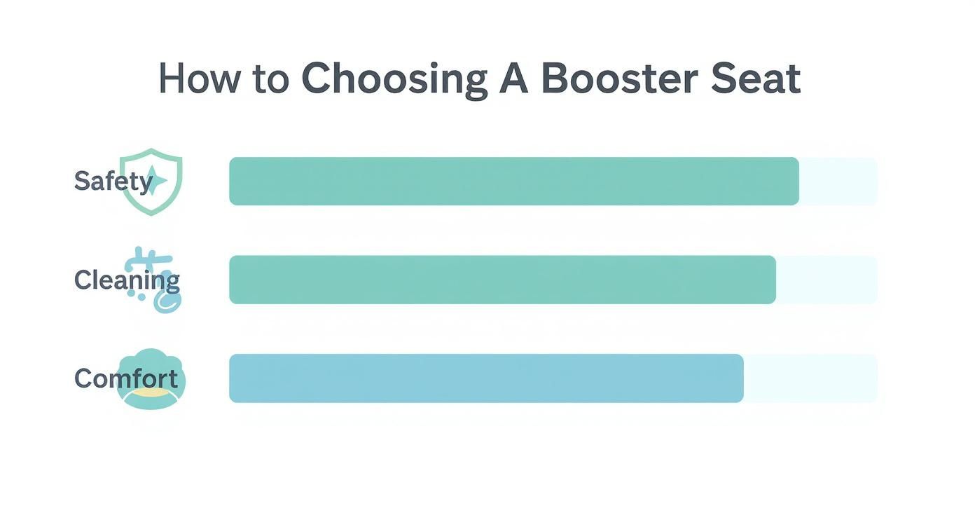 Infographic about best feeding booster seats
