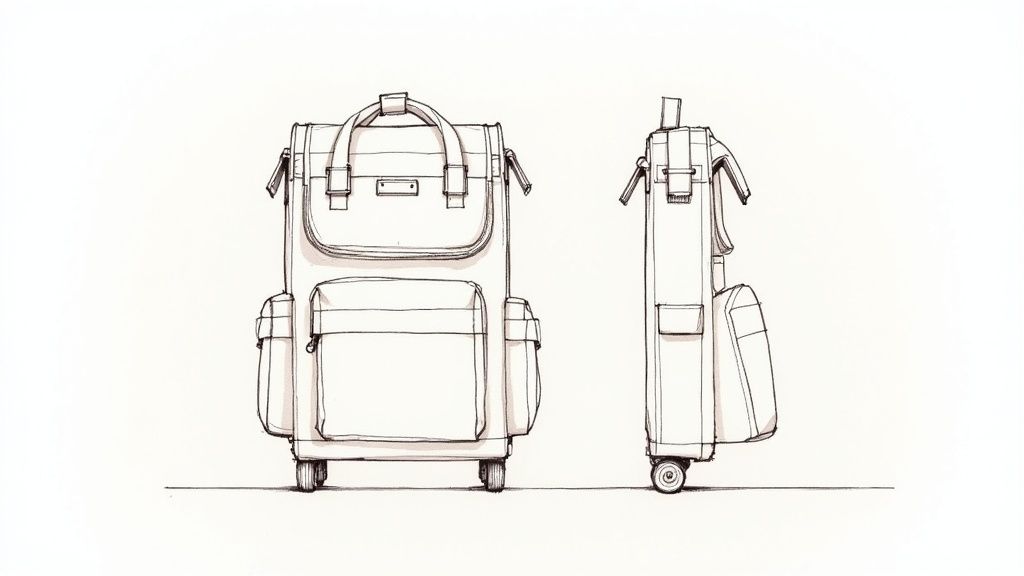 A baby peacefully sleeping in a portable travel crib.