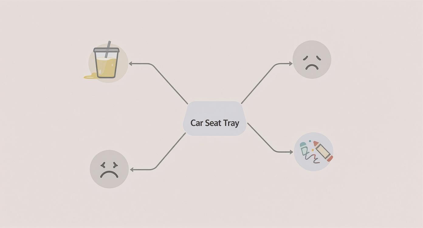 Infographic about travel car seat tray