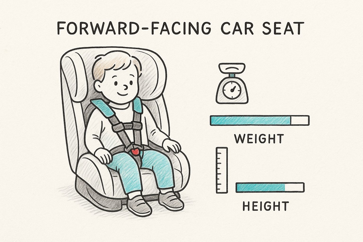 Infographic about what age for booster seat