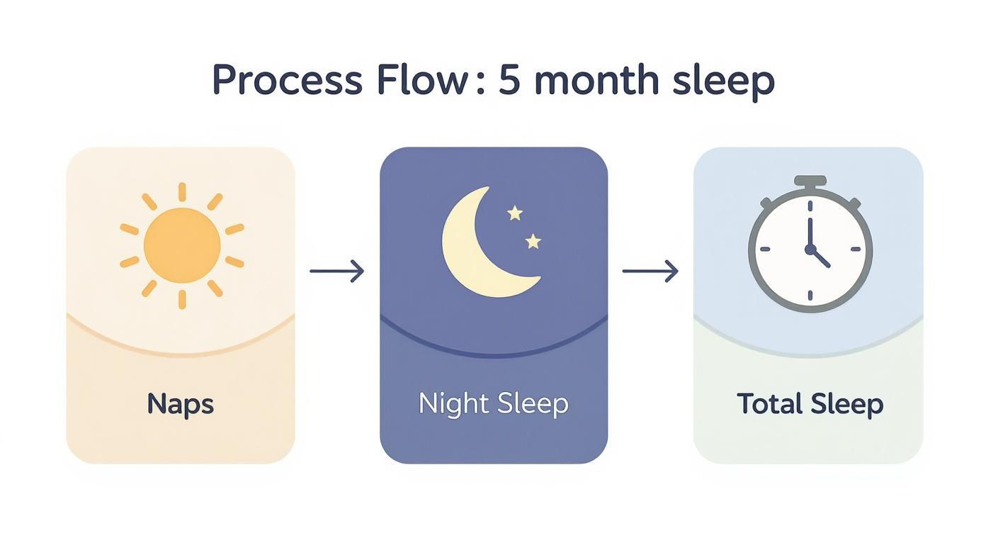 Infographic about 5 month old sleep