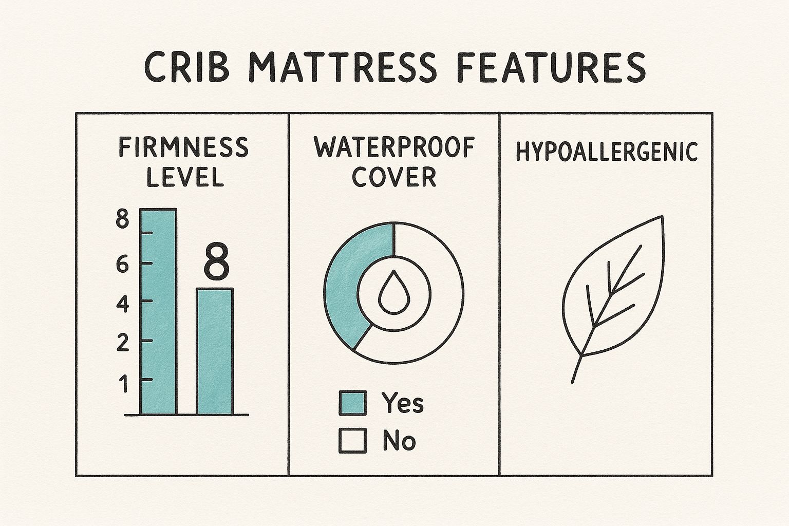 Infographic about best crib mattresses for newborns
