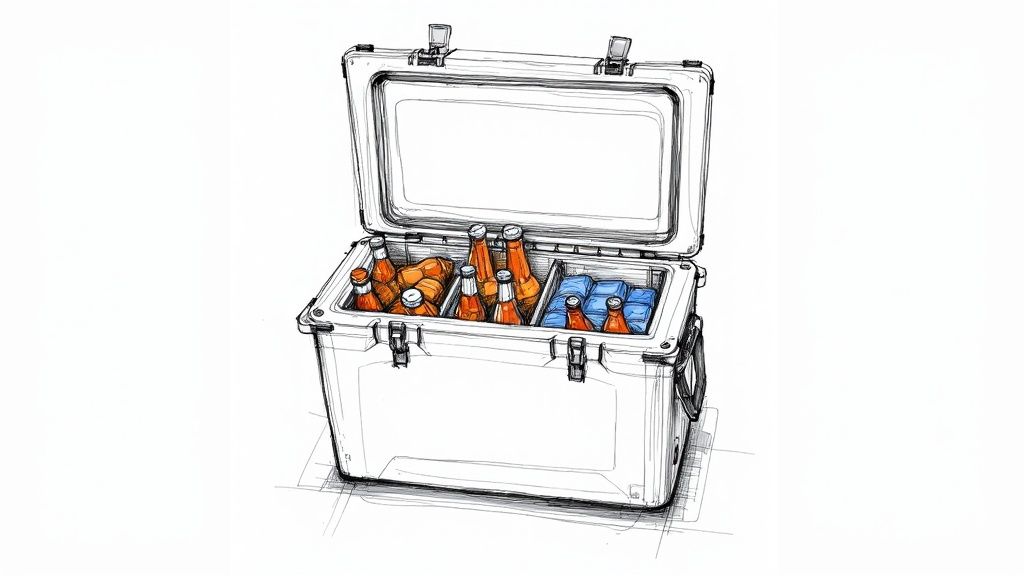 Cooler with Ice Packs