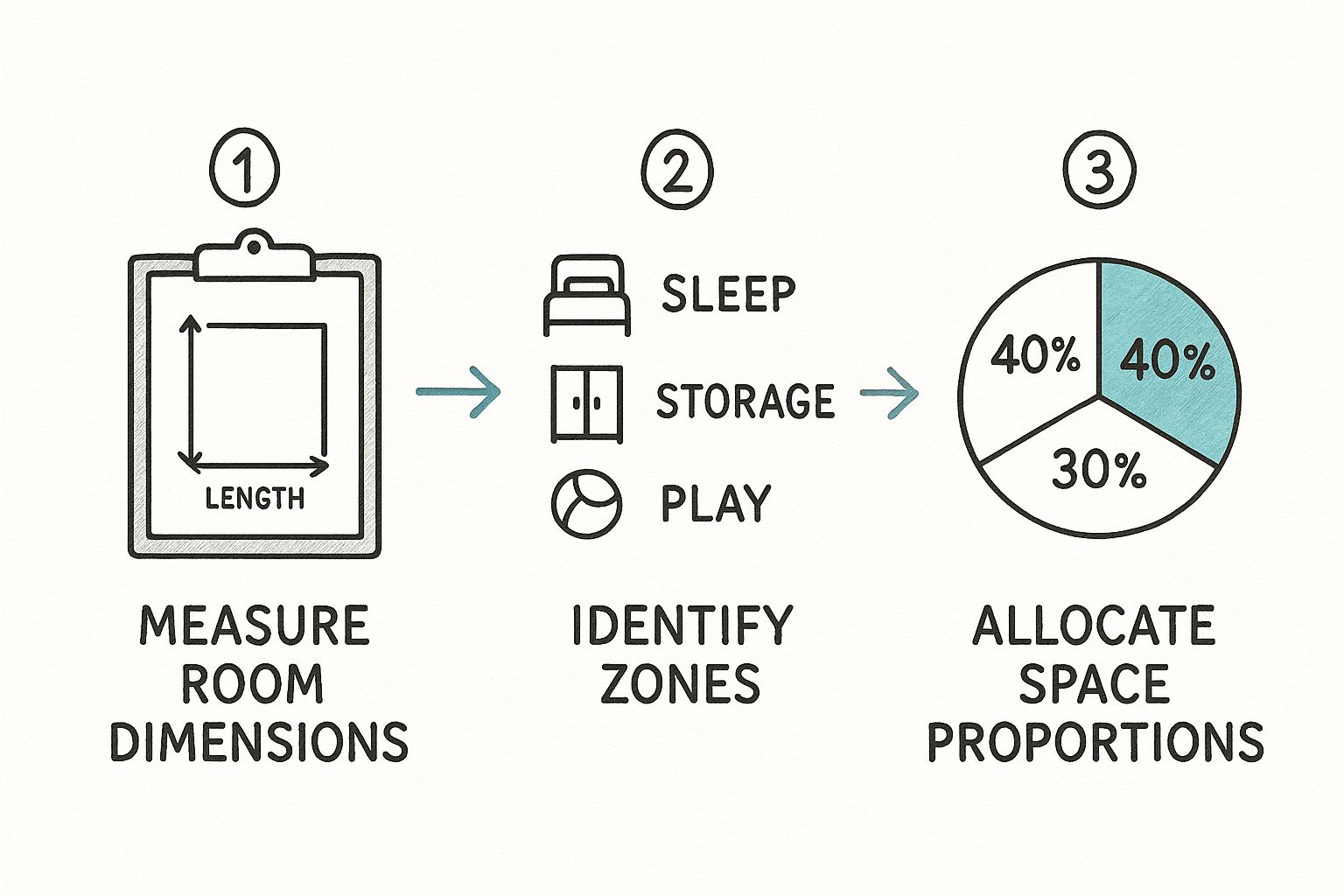 Infographic about how to organize nursery