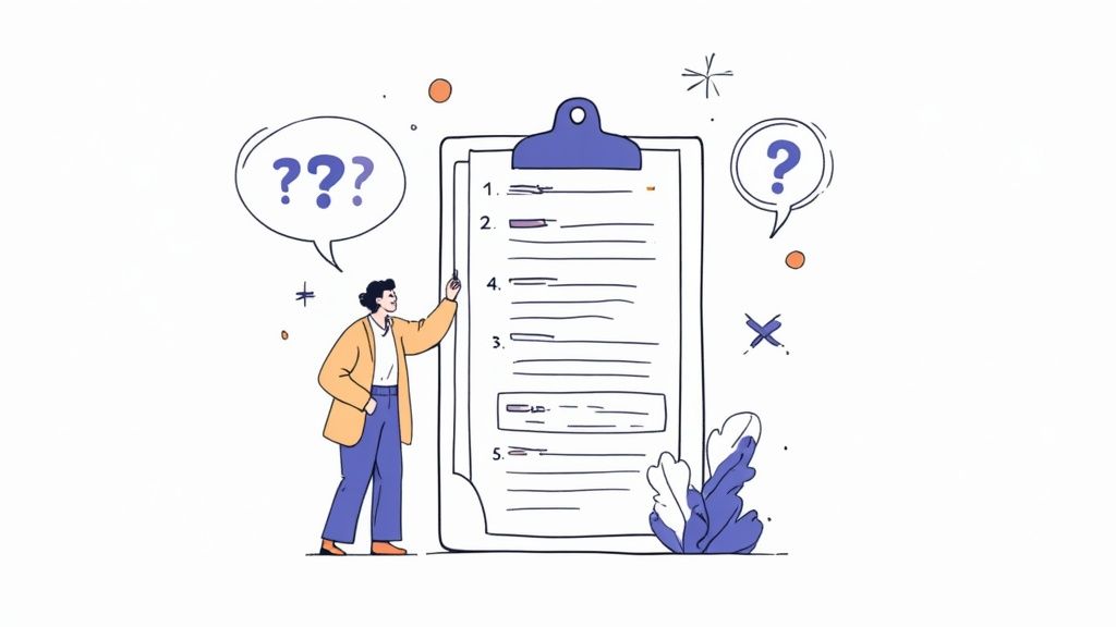 Une personne posant des questions lors d'un entretien d'embauche avec des experts en marketing digital.