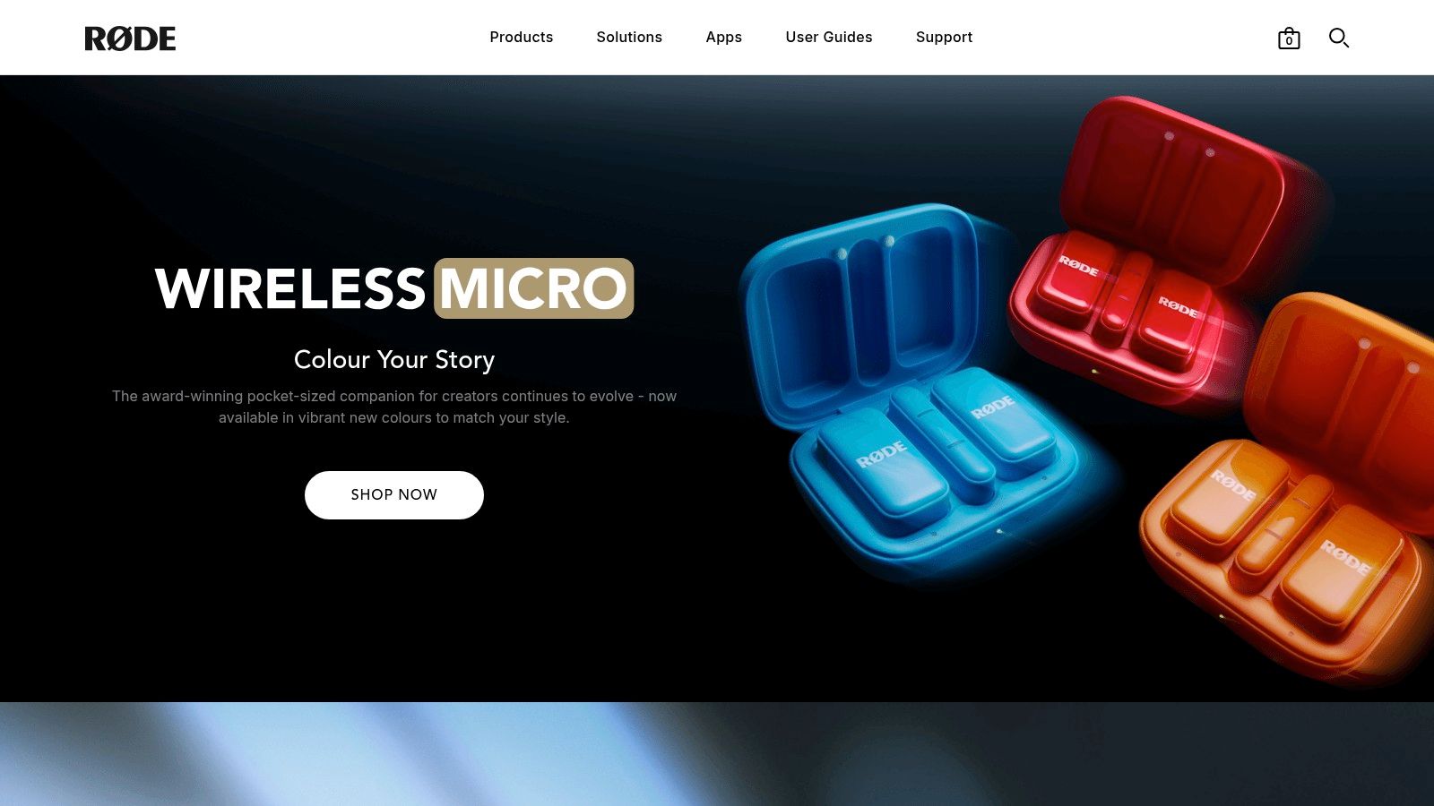 A pair of RØDE wireless microphones clipped to clothing for on-the-go recording.