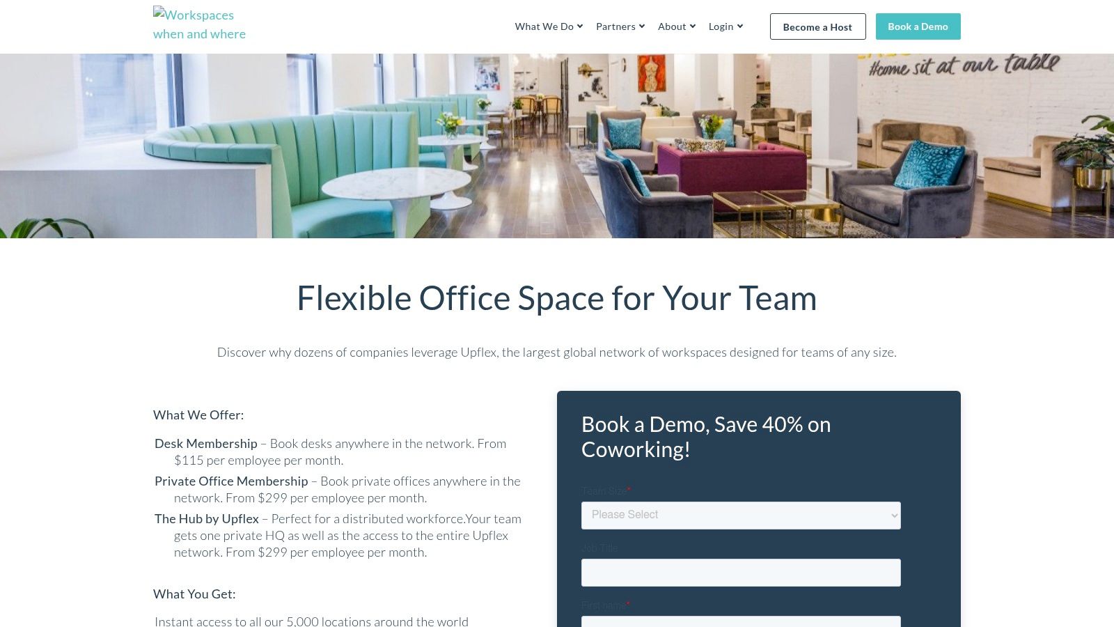 Upflex coworking space in New Jersey