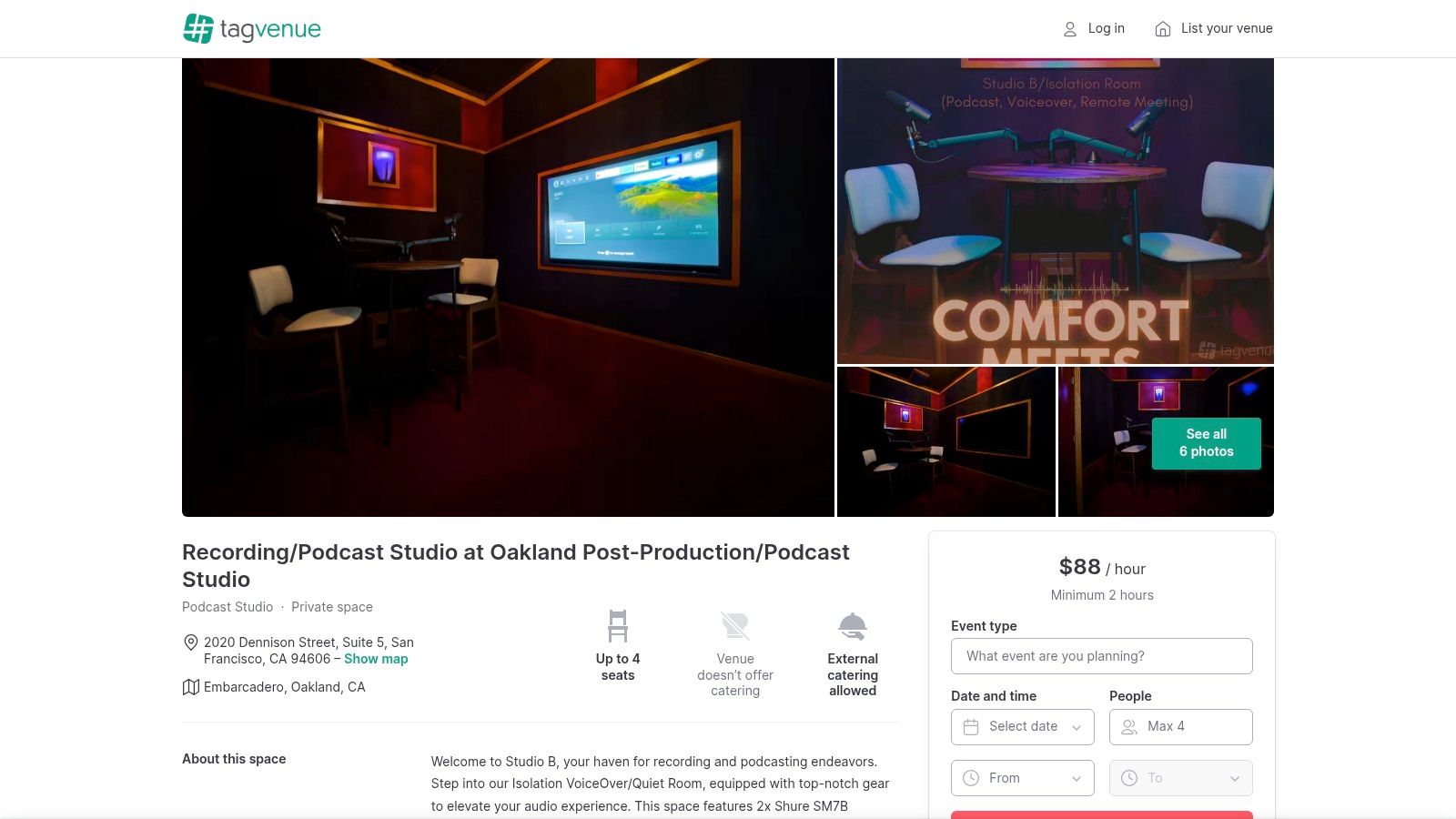 Tagvenue (US listings)