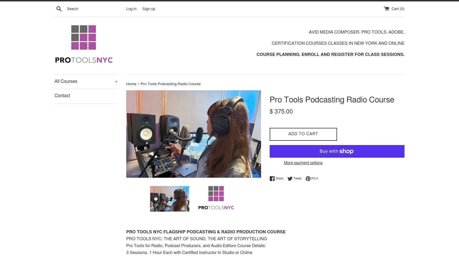 A modern podcasting studio setup, highlighting the professional-grade equipment and environment similar to what Pro Tools NYC offers.