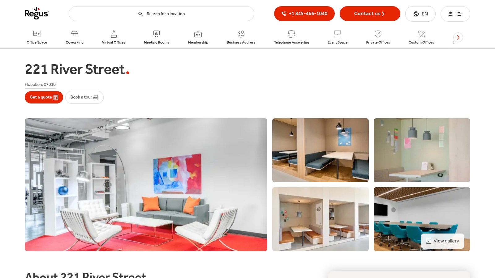 Regus (Hoboken Riverfront Center, 221 River Street)