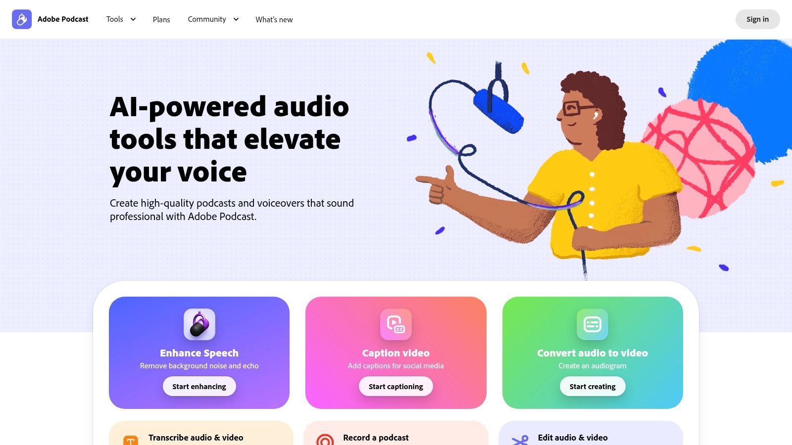 Adobe Podcast (Enhance & Studio)