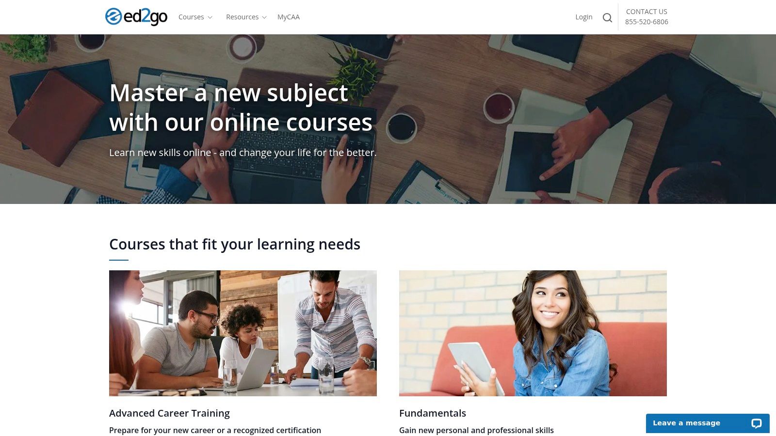 A person attending an online course on a laptop, representing the structured, academic nature of ed2go's podcasting classes.