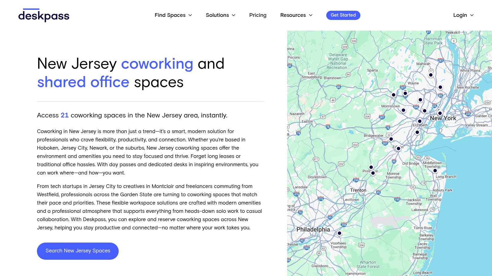 Deskpass (New Jersey coverage incl. Hoboken)
