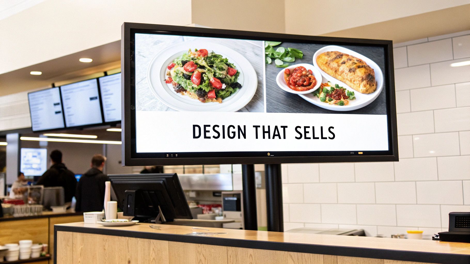 Restaurant kitchen staff preparing food