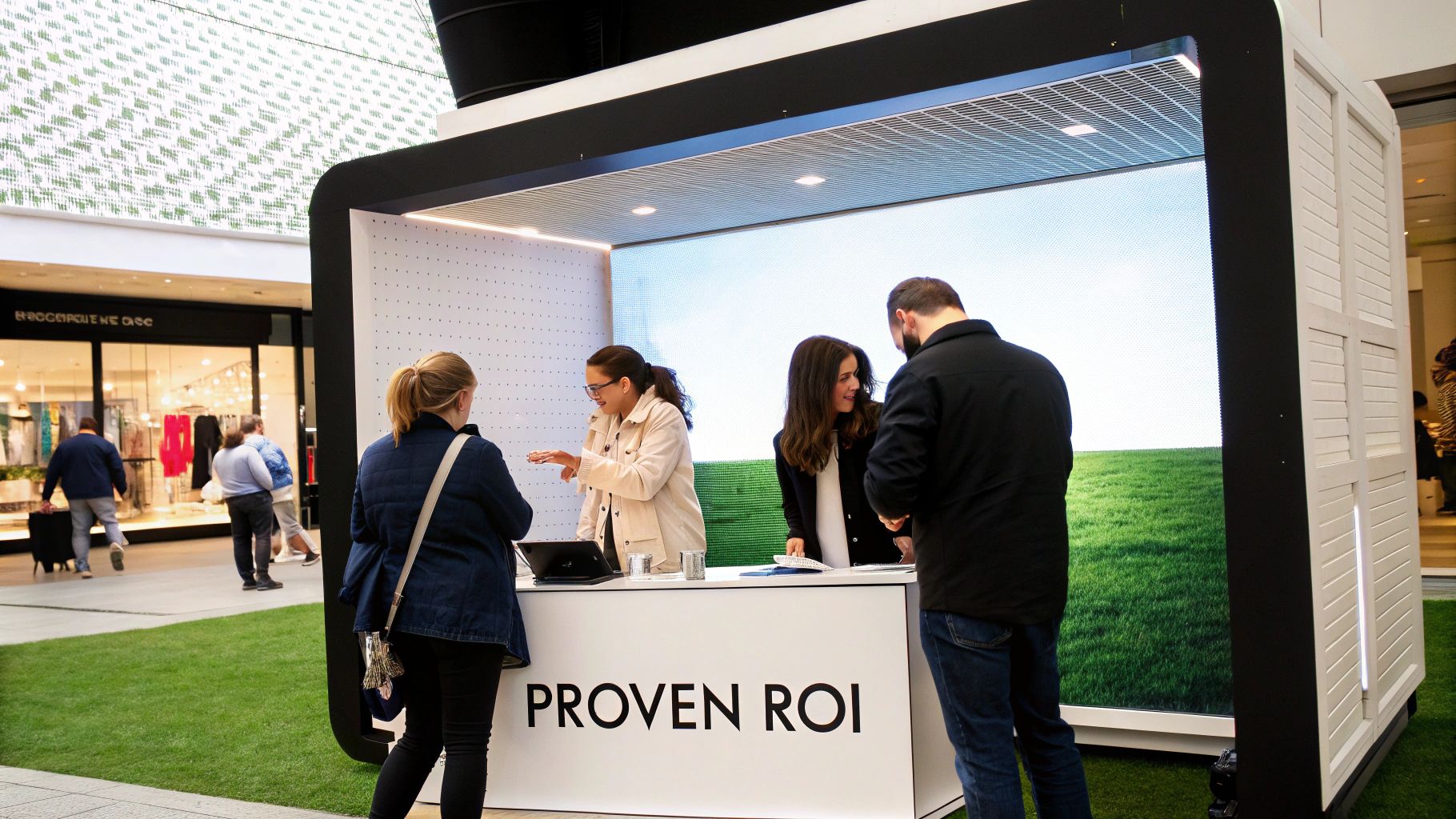 Ultimate Roll Up LED Display Guide 3 Retail pop up display