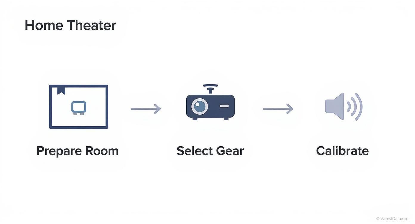 How to Build Home Theater: A Step-by-Step Guide 1 Infographic about how to build home theater