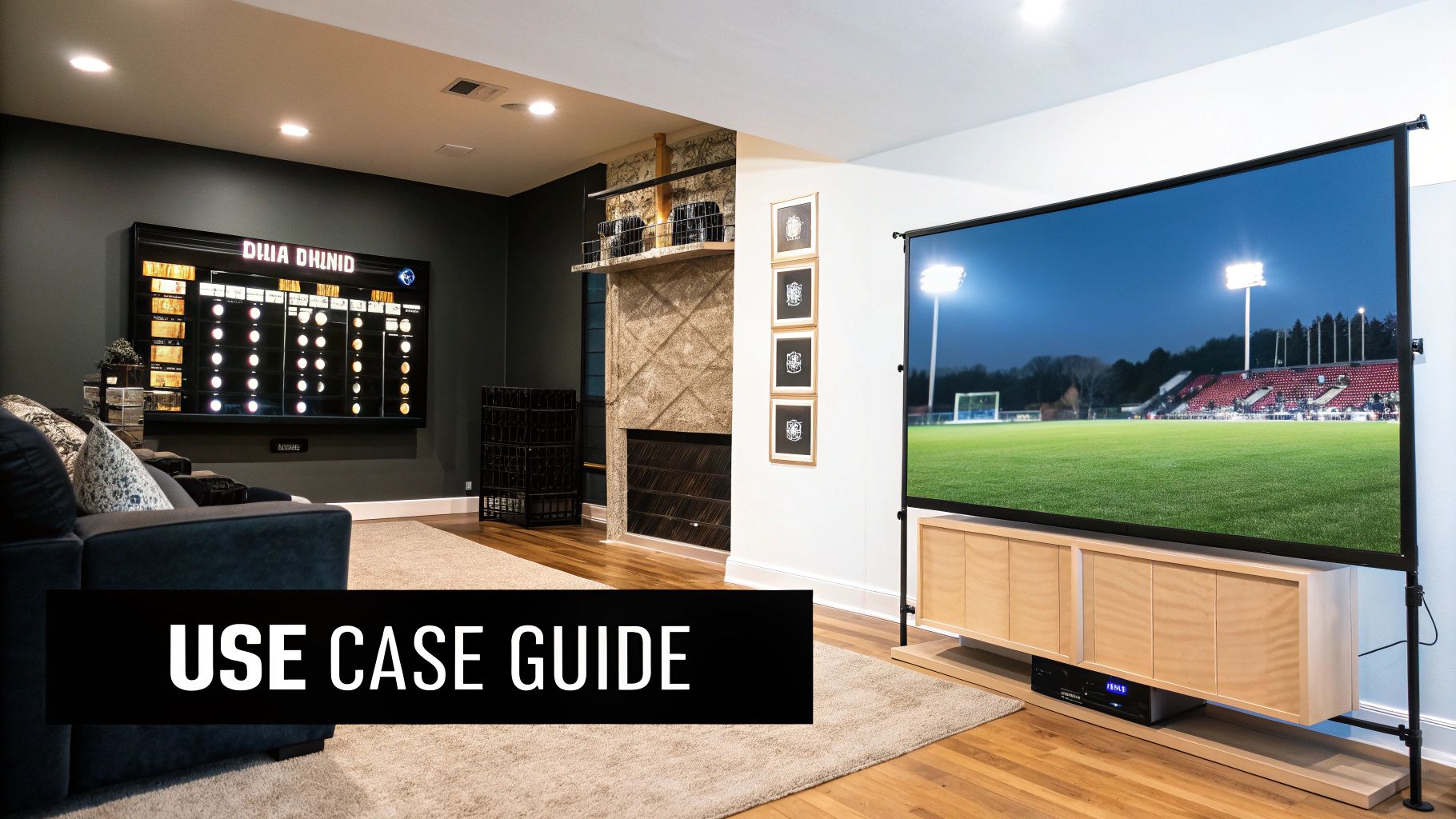 LED Wall vs Projector A Guide to the Best Display 3 An expansive LED wall displaying a vibrant, high-resolution image in a bright, modern corporate auditorium.