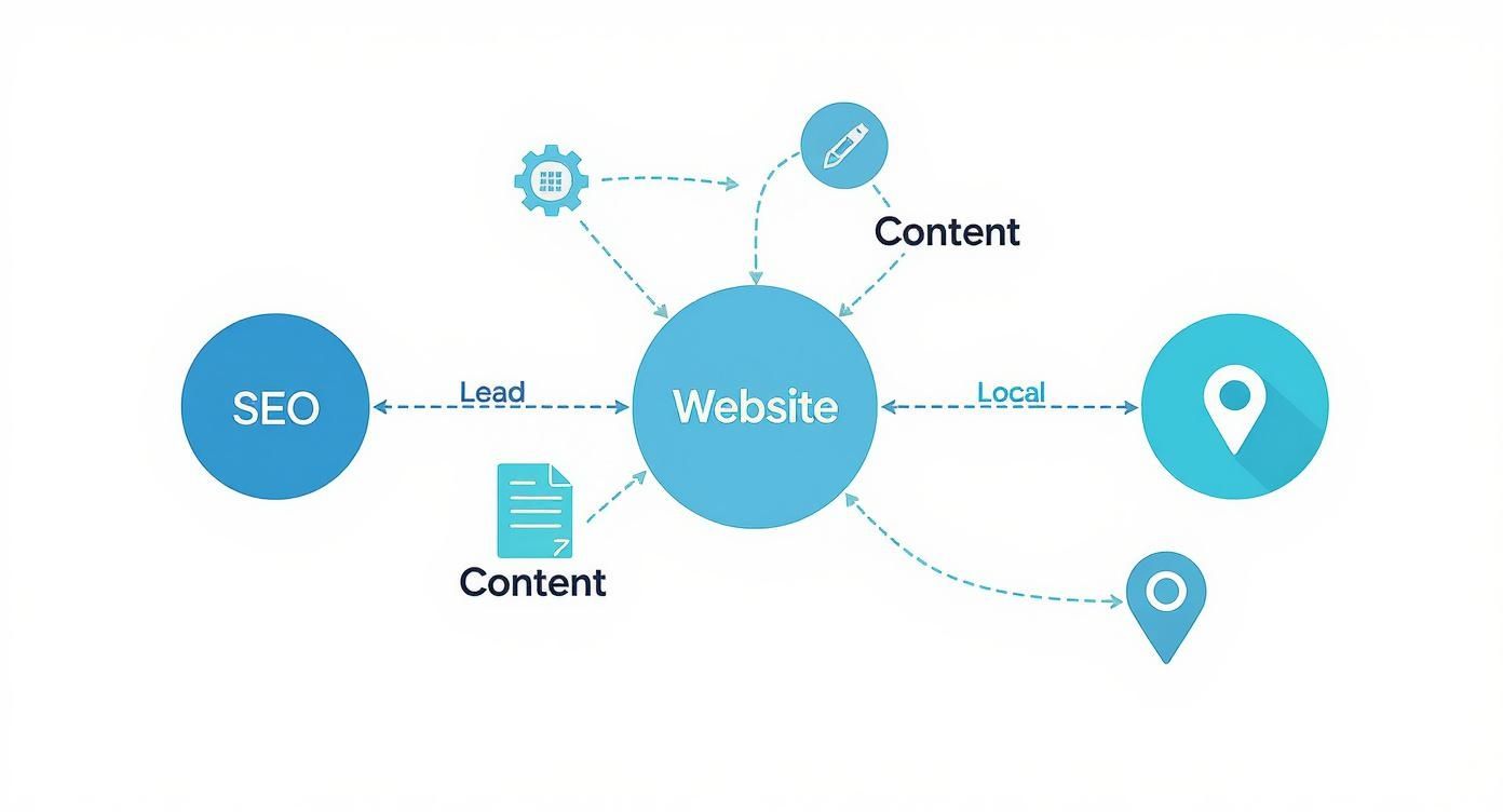 Infographic about how to increase website traffic