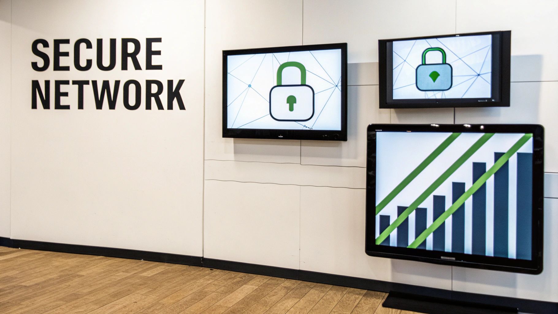 A Guide to Digital Signage Content Management Systems 3 A secure server room with glowing blue lights, representing the backend of a digital signage content management system.