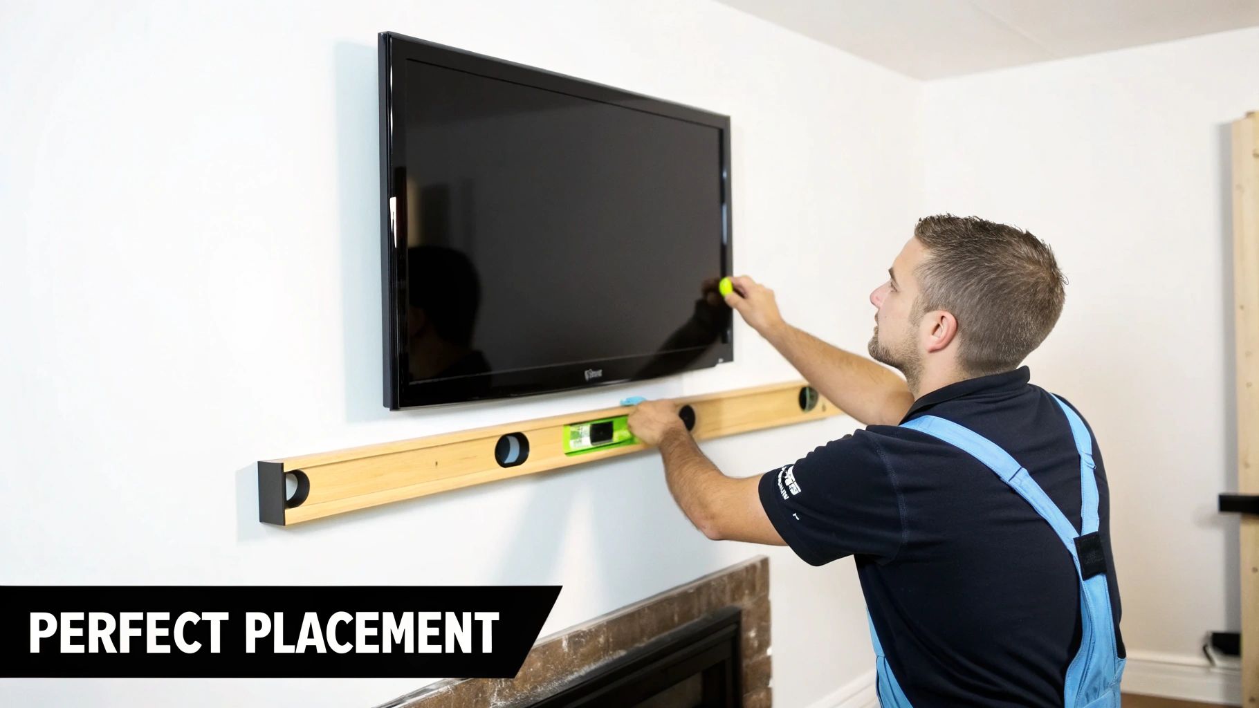 Home Theater Screen Size Calculator and Pro Guide 3 A well-organized home theater showing a large screen at eye level with speakers correctly placed around it.