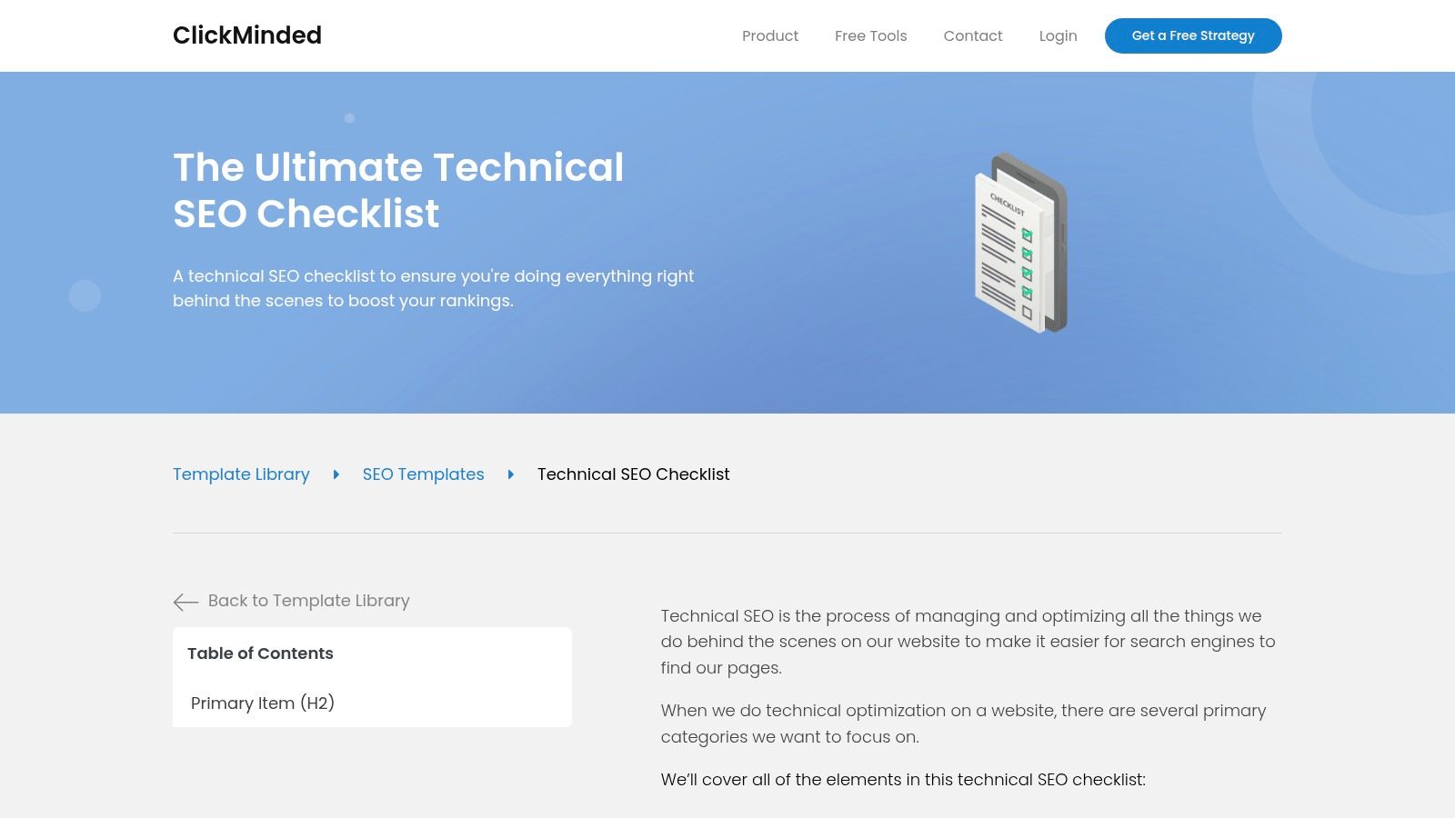 ClickMinded – Technical SEO Checklist