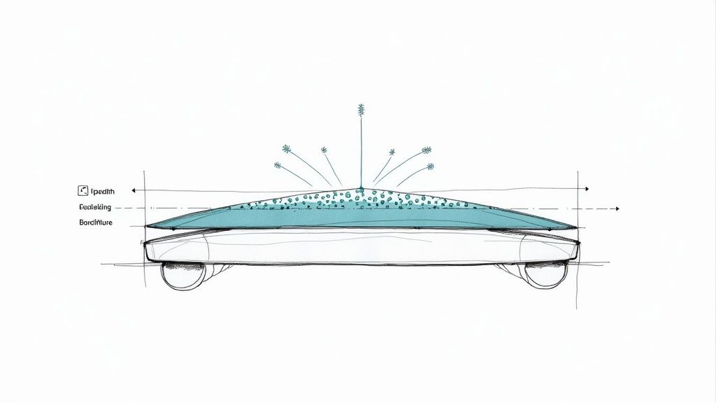 A professional applying ceramic coating spray to a black car's hood, showcasing a high-gloss finish.