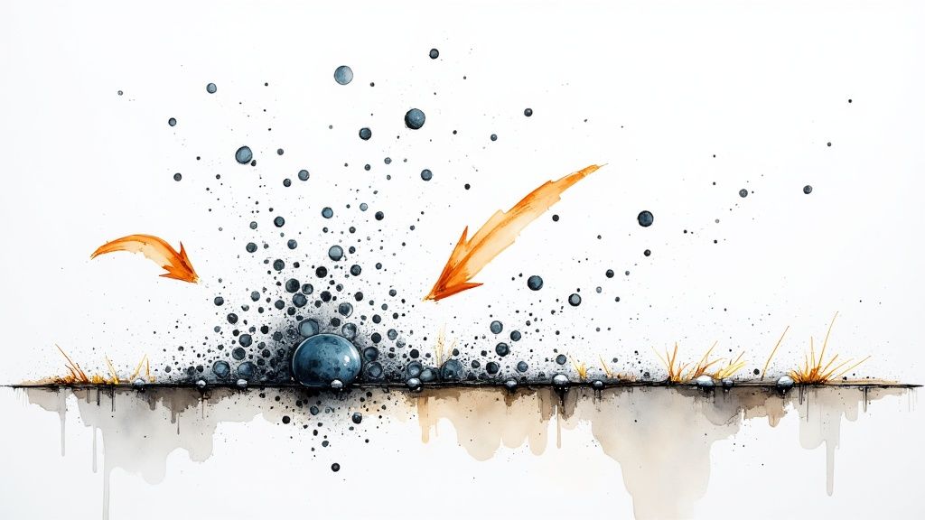 Water beading on a ceramic-coated car hood