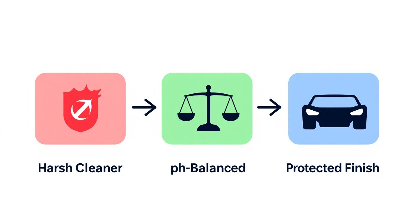 Infographic about auto hard water spot remover