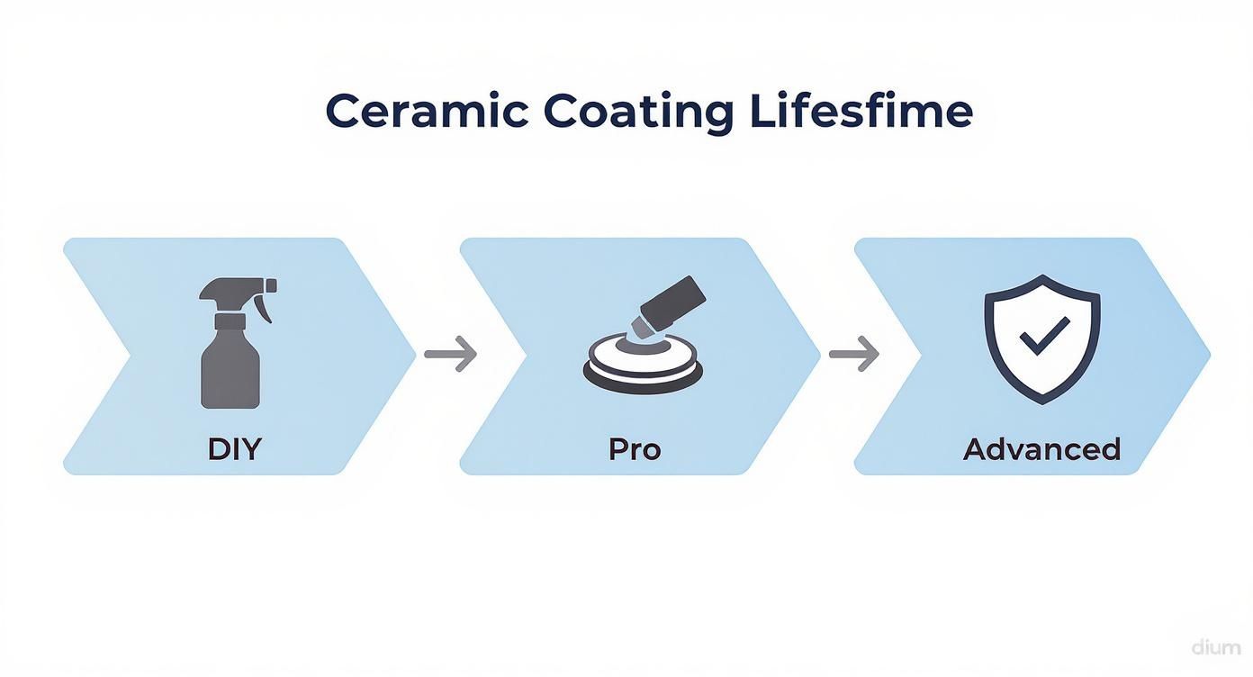 Infographic about how long do ceramic coatings last