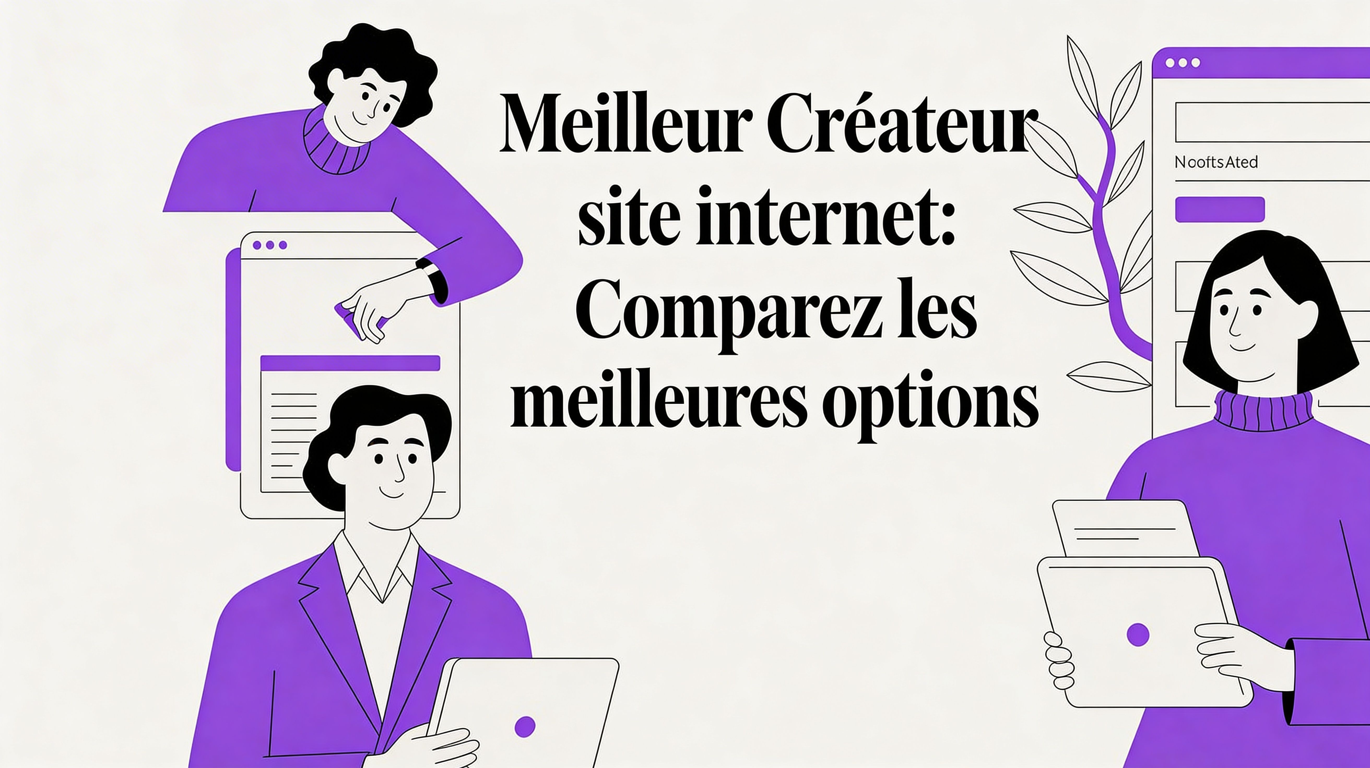 Meilleur createur site internet: comparez les meilleures options