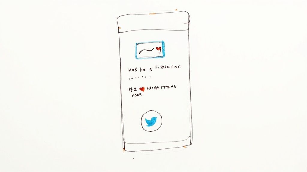 A close-up of a smartphone screen displaying the Twitter (X) interface, focusing on a tweet with numerous likes and replies.