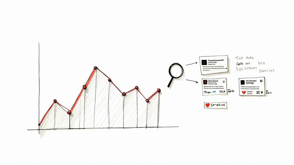 A person analyzing graphs and charts on a computer screen, representing data analytics.