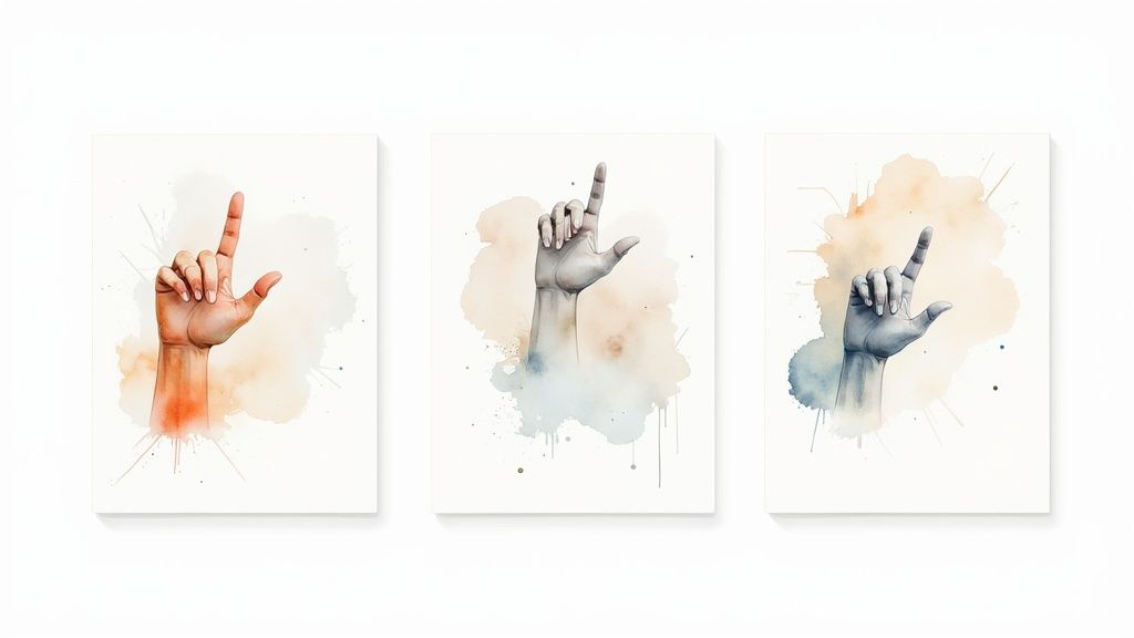 A person swiping through a LinkedIn carousel post on a mobile phone