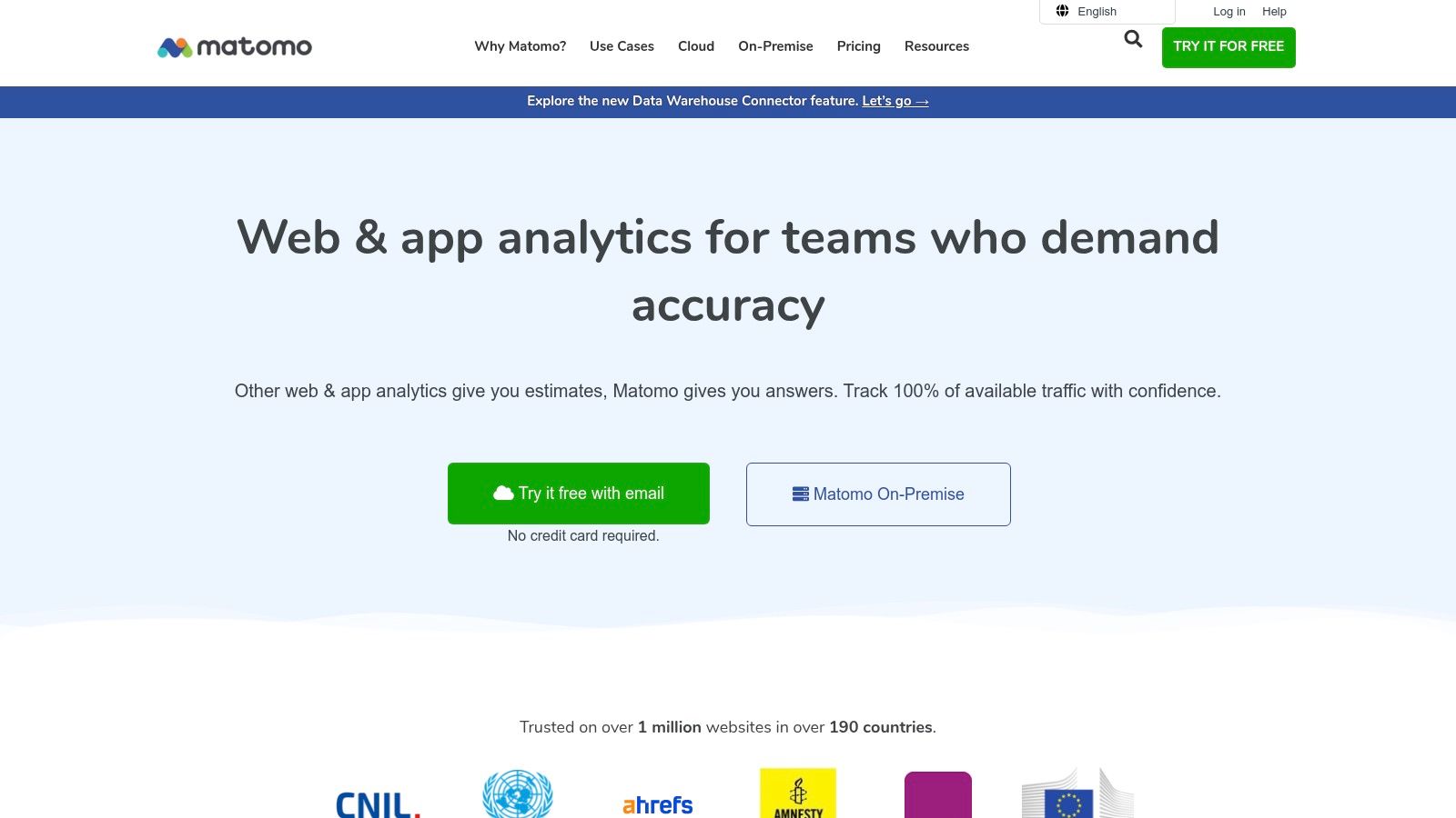 Matomo (On-Premise, Free/Open-Source)