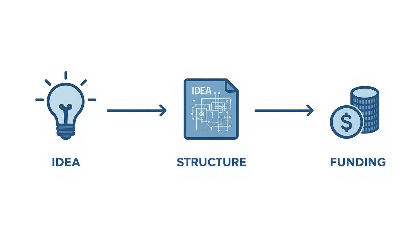 Infographic about how to structure a business plan