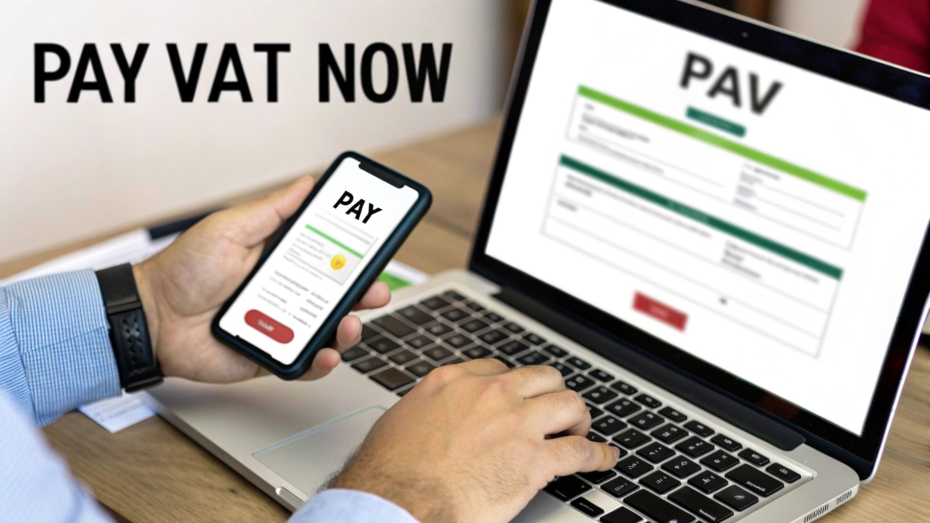 A person paying a bill online using a laptop and credit card.