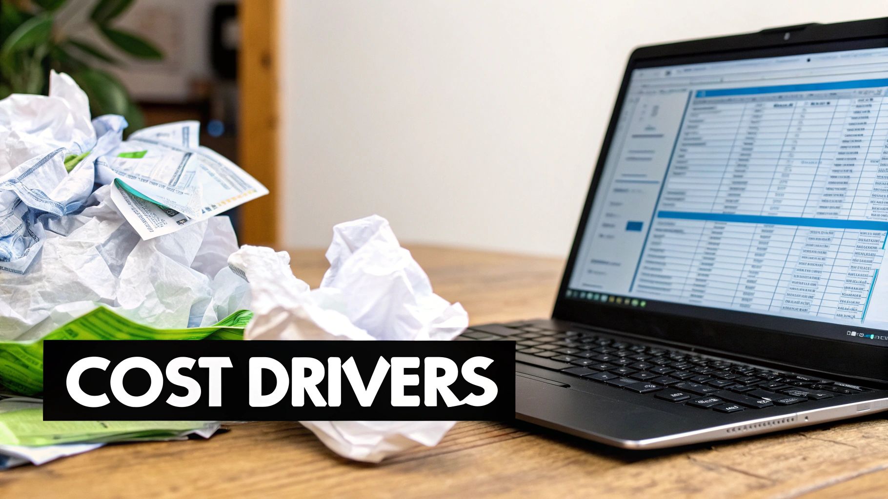 A person reviewing financial documents on a laptop with charts and graphs.